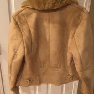 Chico’s (NEW ) size 1  polyester and faux fur woman’s jacket.